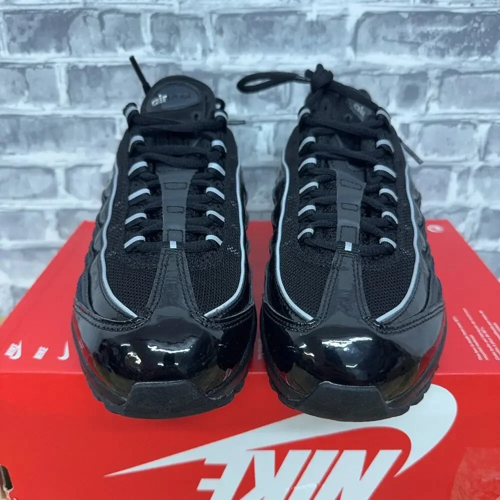 Nike Air Max 95 OG Big Bubble Triple Black Patent IB6397-001 Womens Size 7 New